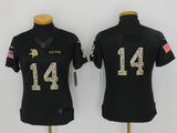 Vikings 2022/23 Diggs #14 Khaki/Camo Print Women NFL Jersey