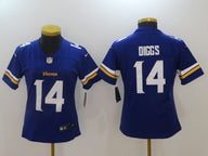Vikings 2022/23 Diggs #14 Royal Blue/White Women NFL Jersey
