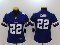 Vikings 2022/23 Smith #22 Royal/White Women NFL Jersey