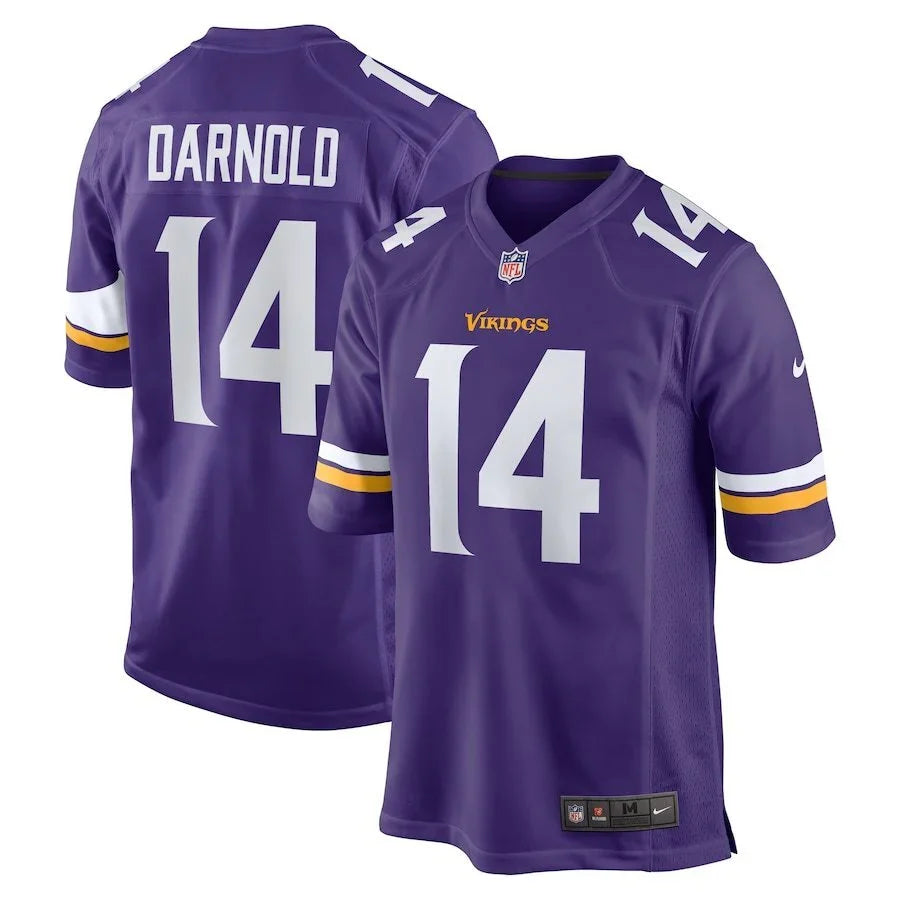 Vikings 25/26 Darnold #14 Purple/Yellow NFL Game Jersey