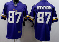Vikings 25/26 Hockenson #87 Purple/Yellow NFL Game Jersey
