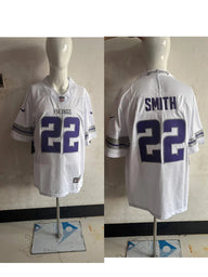 Vikings 25/26 Smith #22 White/Gray NFL Game Jersey