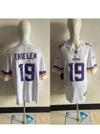 Vikings 25/26 Thielen #19 White/Yellow NFL Game Jersey