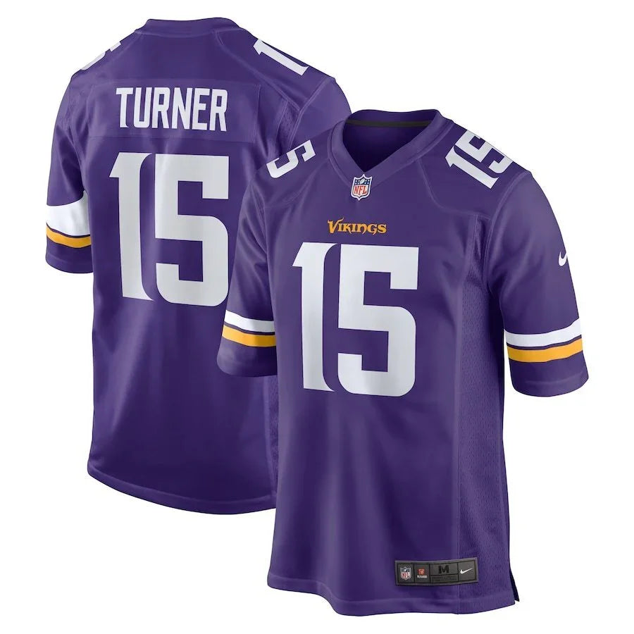 Vikings 25/26 Turner #15 Purple/White NFL Game Jersey