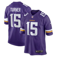 Vikings 25/26 Turner #15 Purple/White NFL Game Jersey