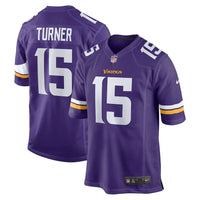 Vikings 25/26 Turner #15 Purple/White NFL Game Jersey