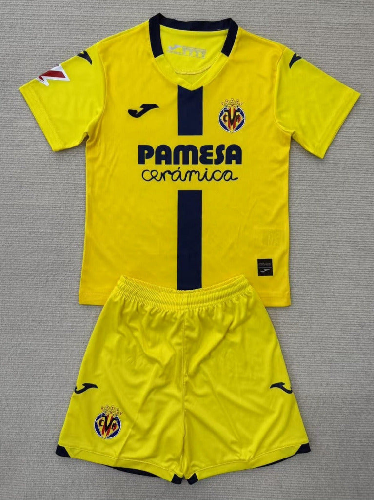 Villarreal 25/26 Yellow Home Kids Jersey Set