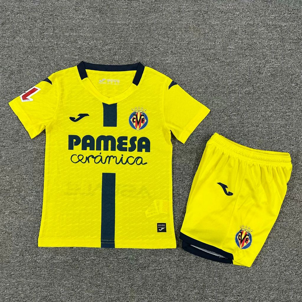 Villarreal 25/26 Yellow Home Kids Jersey Set
