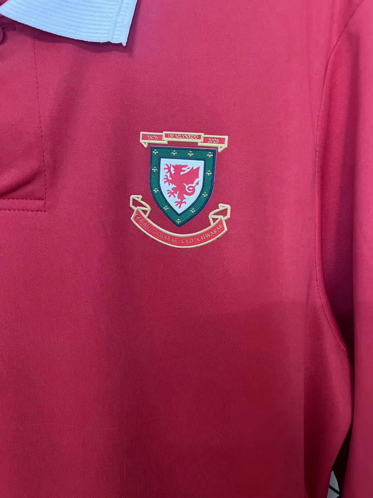 Wales 2026 Red/White 150th Anniversary Soccer Long Sleeve Jersey