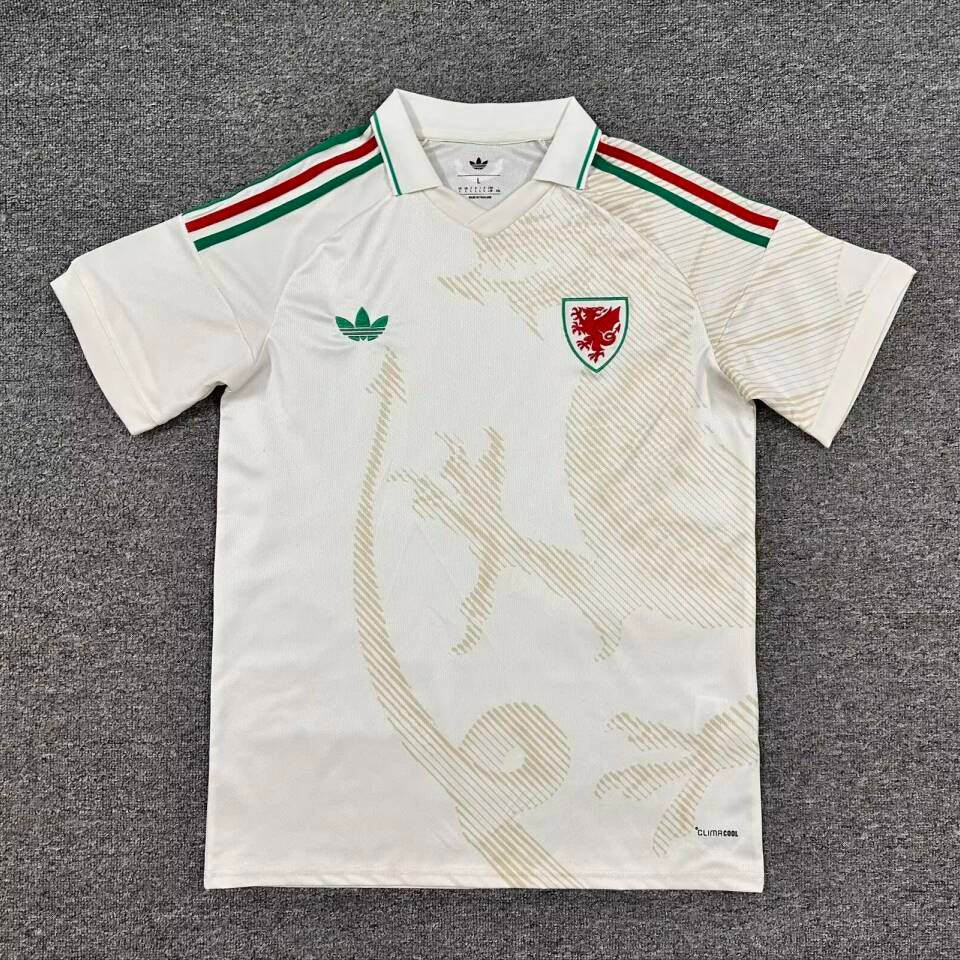 Wales 2026 White/Red/Green Away Jersey