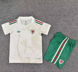 Wales 2026 White/Red/Green Away Kids Jersey Set