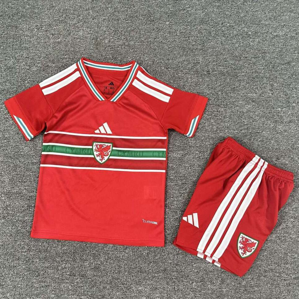 Wales 2026 World Cup Red Home Kids Jersey Set