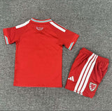 Wales 2026 World Cup Red Home Kids Jersey Set