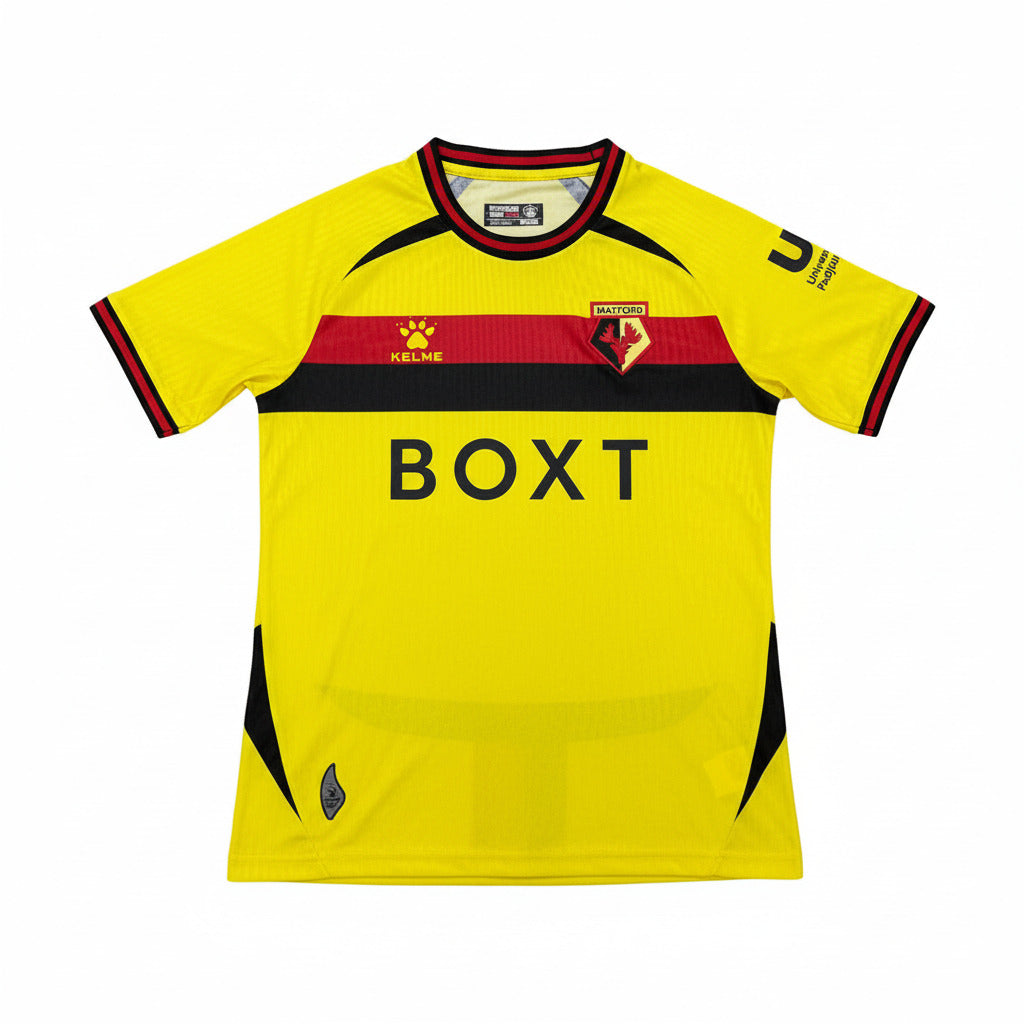 Watford 26/27 Bright Yellow/Black/Red Trim Home Jersey