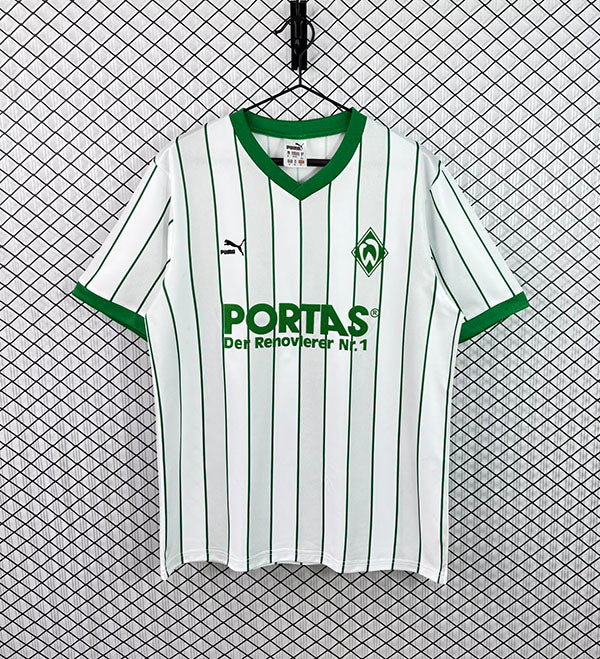 Werder Bremen 1987/88 Vintage Retro White/Green Home Jersey