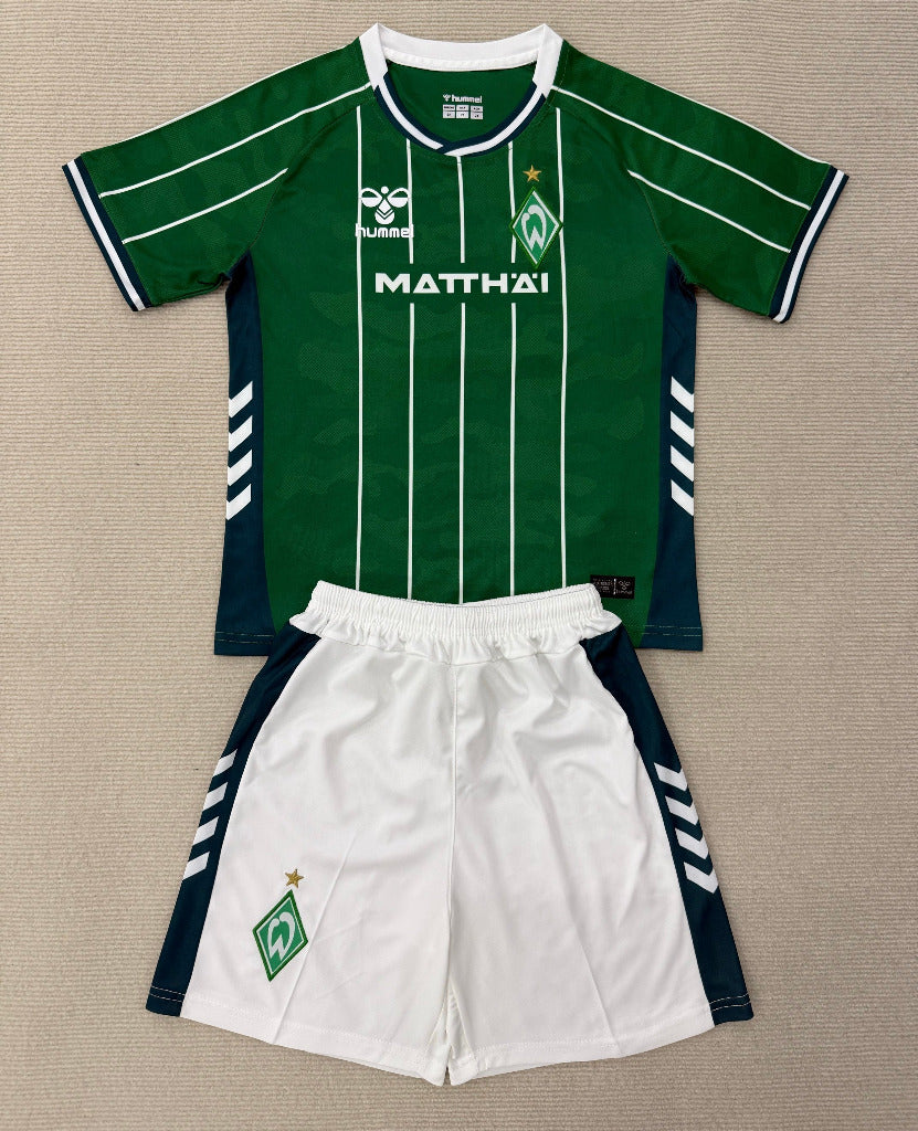 Werder Bremen 25/26 Green Home Kids Jersey Set