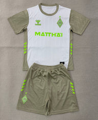 Werder Bremen 25/26 White/Beige/Green Away Kids Jersey Set