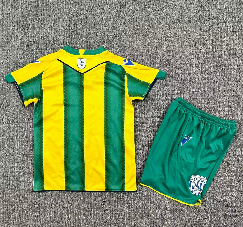 West Bromwich Albion 25/26 Yellow/Green Away Kids Jersey Set