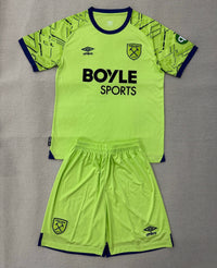 West Ham 25/26 Green/Black Goalkeeper Kids Jersey Set