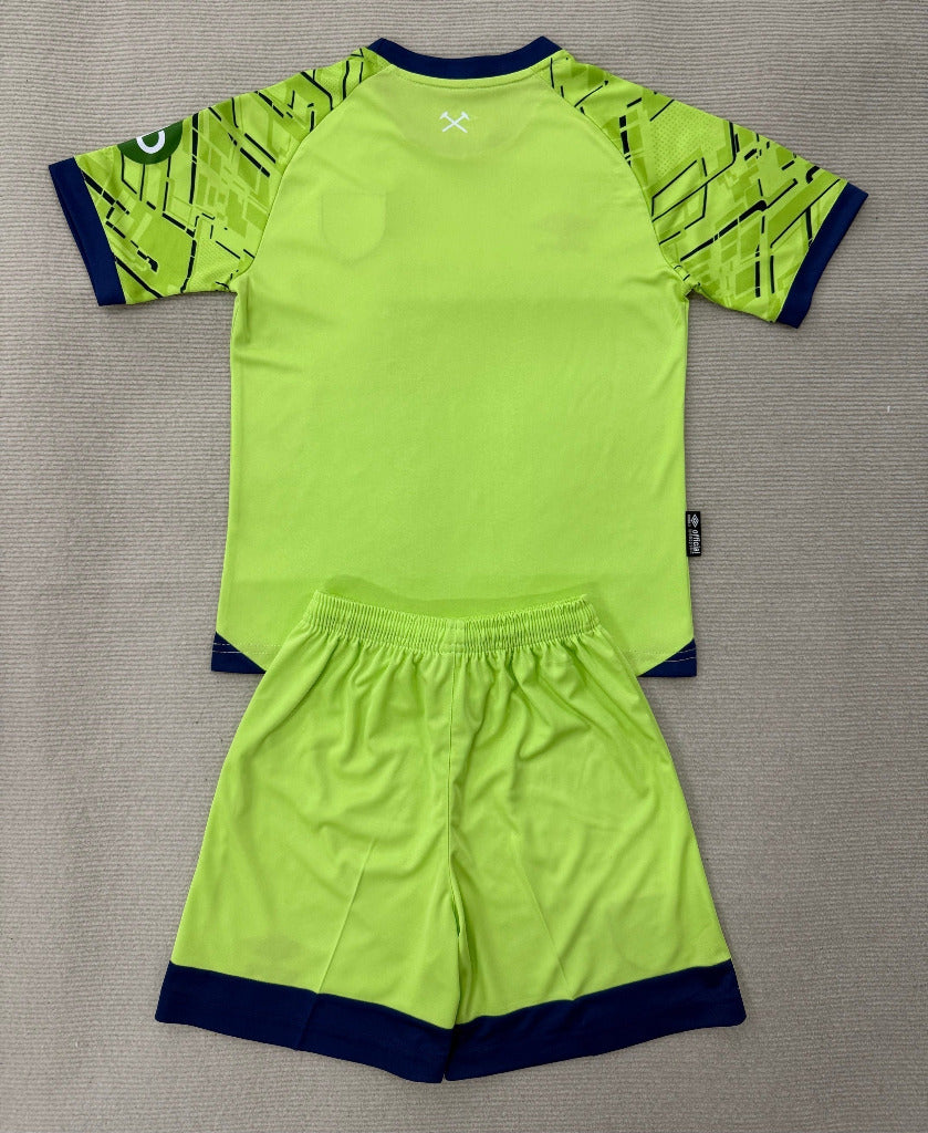 West Ham 25/26 Green/Black Goalkeeper Kids Jersey Set