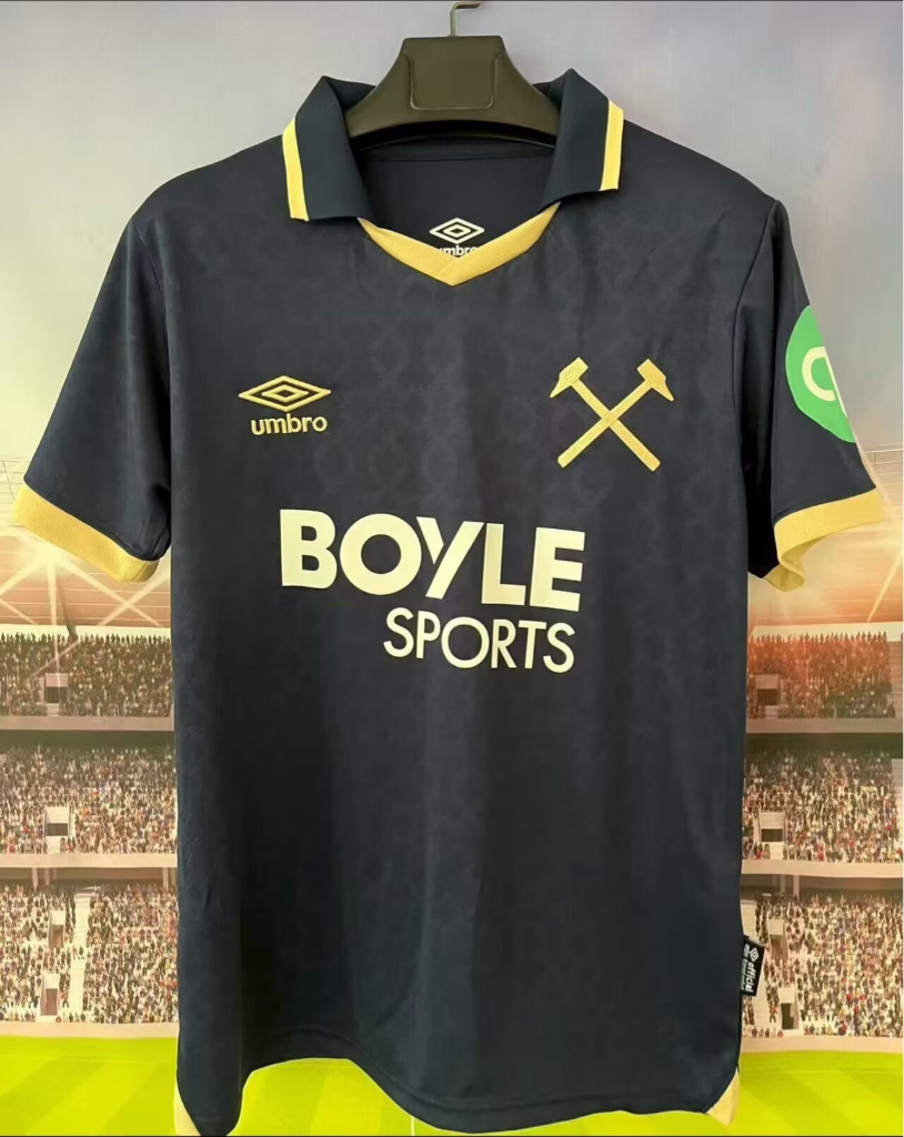 West Ham United 25/26 Black/Yellow 3rd Away Jersey