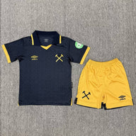 West Ham United 25/26 Black/Yellow 3rd Away Kids Jersey Set