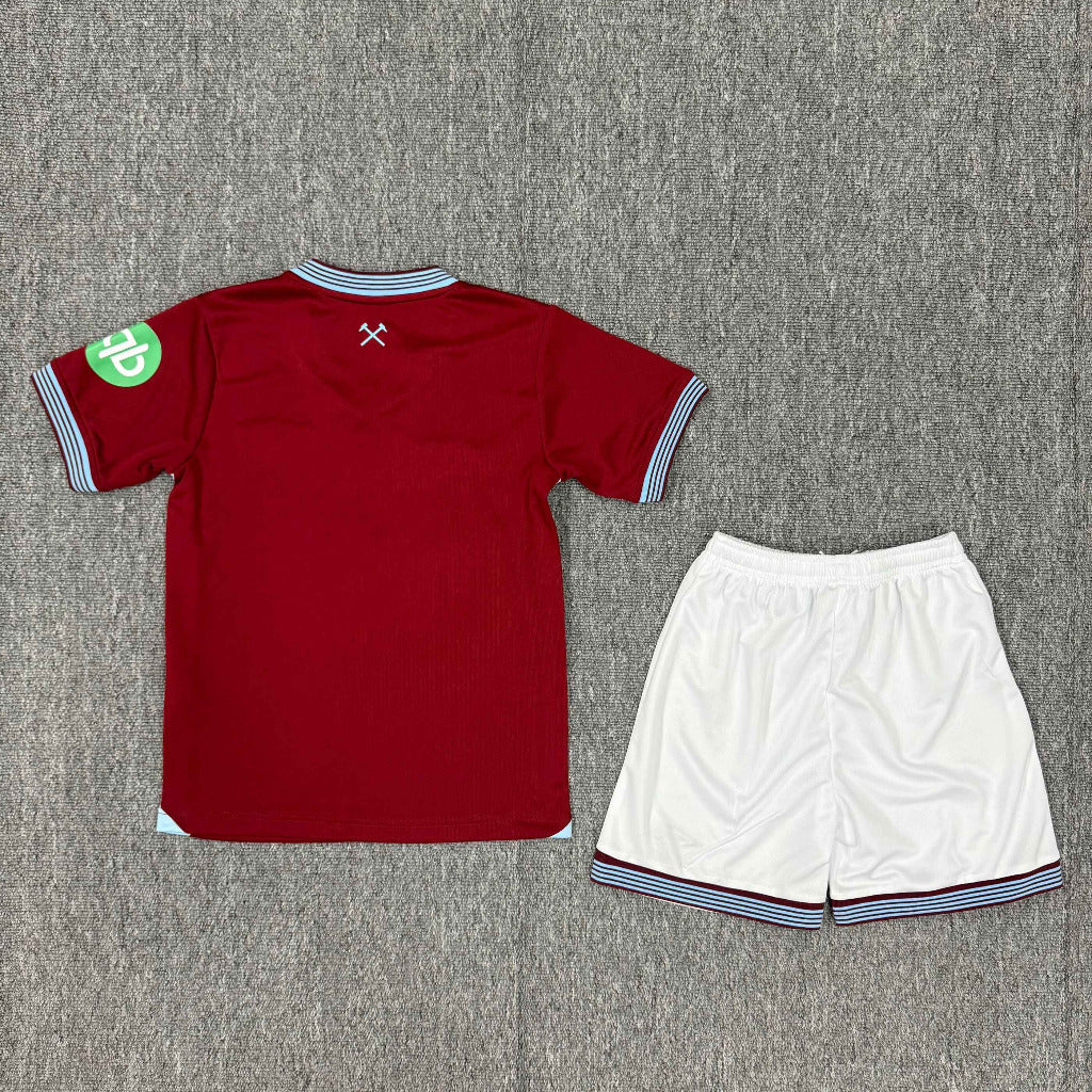 West Ham United 25/26 Red Home Kids Jersey Set