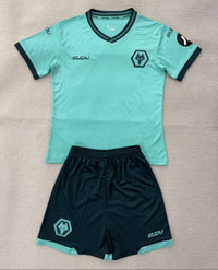 Wolverhampton Wanderers 25/26 Blue Away Kids Jersey Set