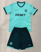 Wolverhampton Wanderers 25/26 Blue Away Kids Jersey Set