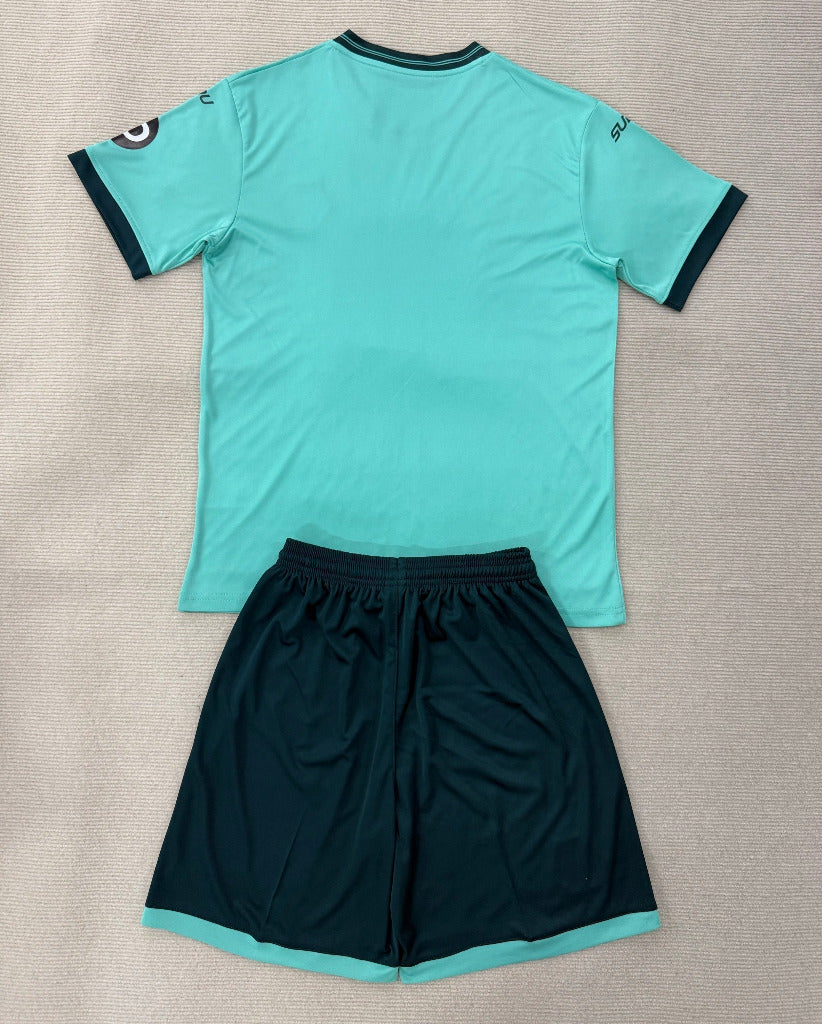 Wolverhampton Wanderers 25/26 Blue Away Kids Jersey Set