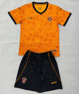 Wolves 26/27 Orange/Black Home Kids Jersey Set