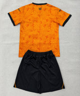 Wolves 26/27 Orange/Black Home Kids Jersey Set