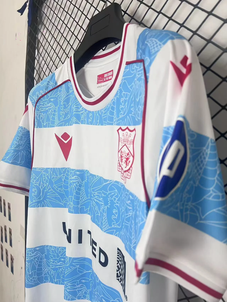 Wrexham 25/26 White/Blue Third Jersey