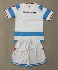 Wrexham 25/26 White/Blue Third Kids Jersey Set