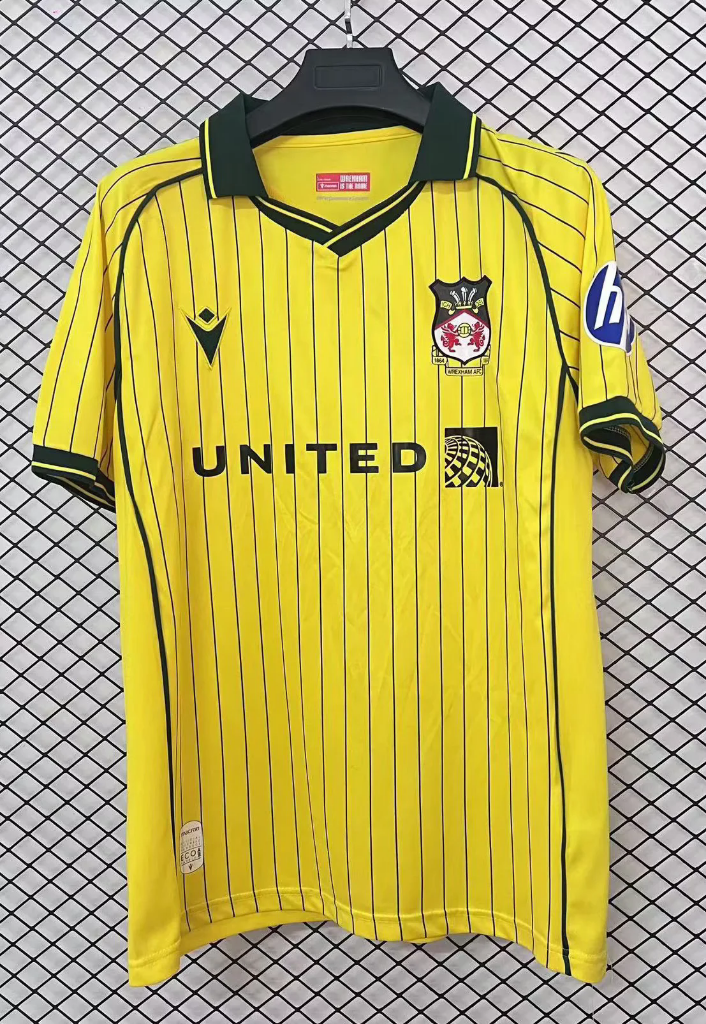 Wrexham 25/26 Yellow/Black Away Jersey