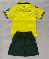 Wrexham 25/26 Yellow/Black Away Kids Jersey Set