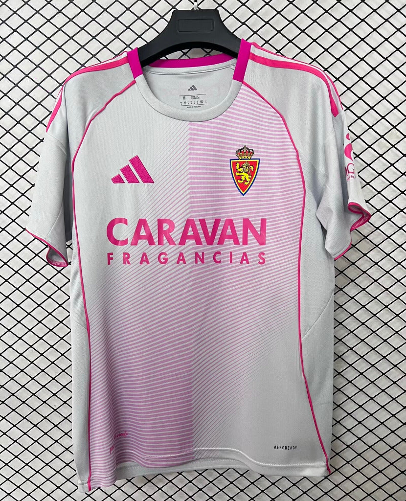 Zaragoza 26/27 Gray/Pink Away Jersey