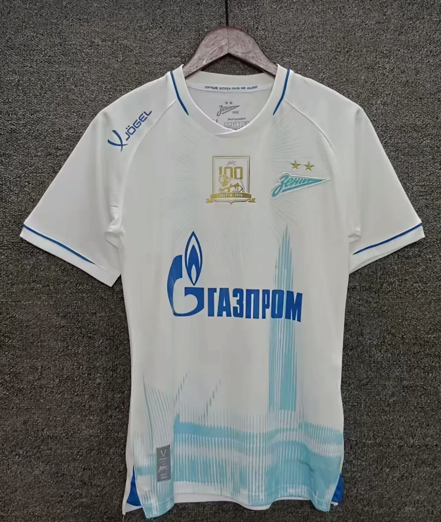 Zenit 25/26 White/Blue Away Jersey